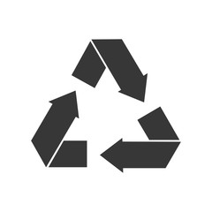 recycle eco ecology organic natural protection icon. Flat and isolated design. Vector illustration
