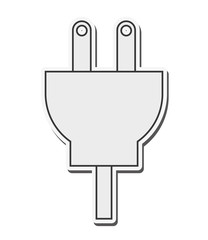 plug cable power energy electricity icon. Flat and isolated design. Vector illustration