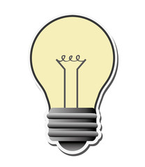 light bulb power energy electricity illumination  icon. Flat and isolated design. Vector illustration