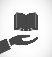 hand with book