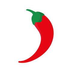 pepper vegetable organic healthy food ingredient icon. Flat and isolated design. Vector illustration