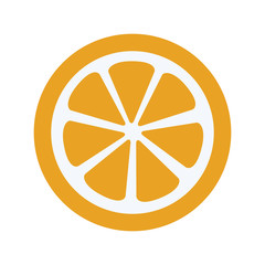 lemon fruit organic healthy food ingredient icon. Flat and isolated design. Vector illustration