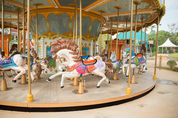 Mary go round in the amusement park