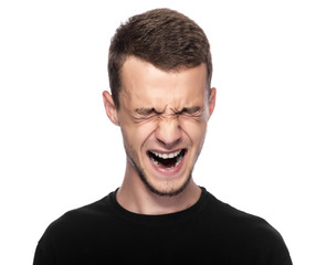 Obraz premium Man screaming angry.