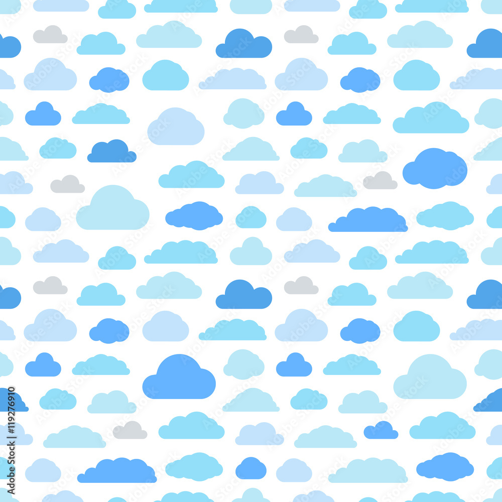 Aufkleber abstract clouds seamless pattern