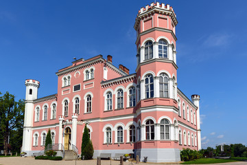 Fototapeta na wymiar Old beautiful castle near Birini town in Latvia