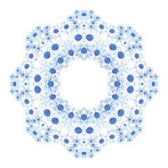 watercolor texture pattern with blue flowers