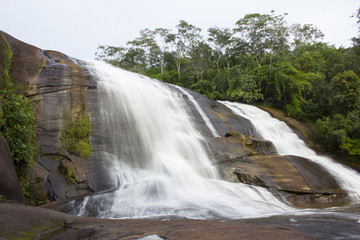 Fototapeta premium Beautiful waterfall in Thailand and nature background