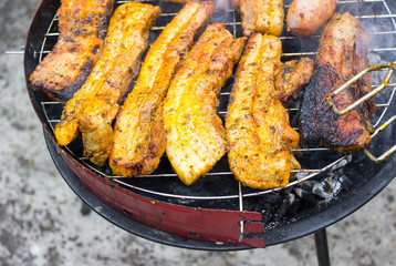 Close - up of grilled beef.