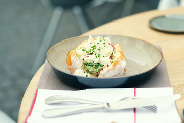 Lobster roll sandwich