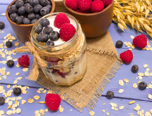 oat, oatmeal and fresh fruits
