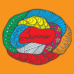 stock vector summer background. template for card, cover, poster