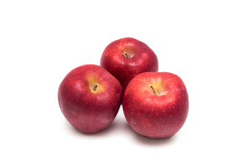 Fototapeta na wymiar Red apple with slice isolated on white background