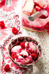 the frozen raspberry yogurt