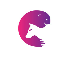 Modern Pet Logo - Save A Dog Organization