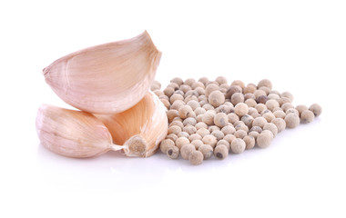 White pepper, garlic