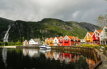 Fototapeta na wymiar Modalen village, Norway