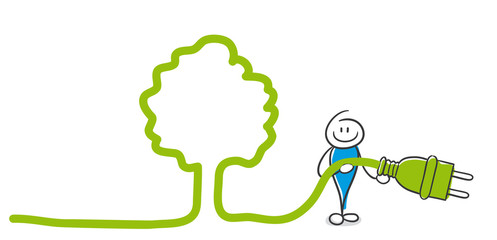 Stick Figure Series Blue / Baum, Natur, ökologisch