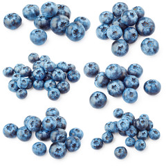Blueberries isolated on white background