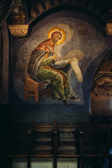 Mosaic in Dormition of the Theotokos Cathedral in Cluj-Napoca city in Romania