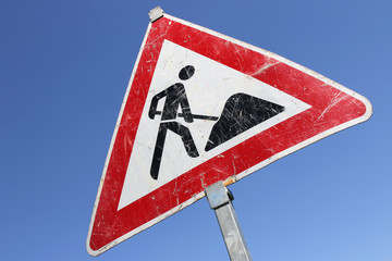 Deutsches Verkehrszeichen: Arbeitsstelle