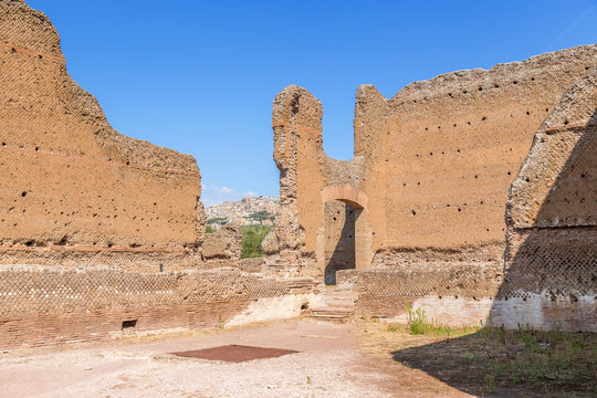 Tivoli, Italy. The ruins of the ancient villa of the emperor Hadrian. The object of the UNESCO list