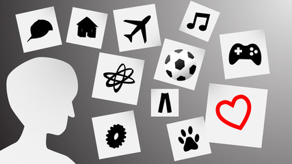 boy Thinking background abstract art vector