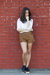 worry young teen girl