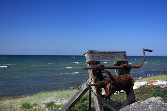 En vinsch p&aring; stranden