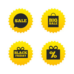 Sale speech bubble icon. Black friday symbol