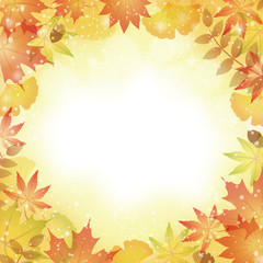 Naklejka na ściany i meble autumn background with colorful leaves