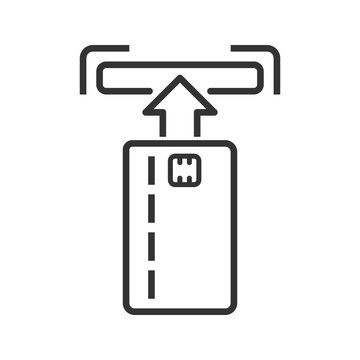 ATM Card Slot Line Icon