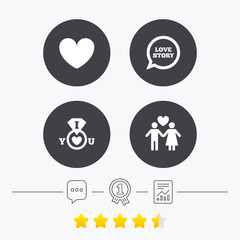 Valentine day icons. I love you ring sign.