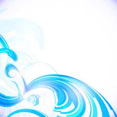 Abstract vector shining blue background