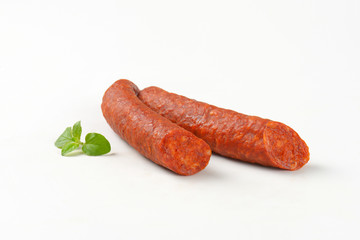 Spicy smoked Hungarian sausages