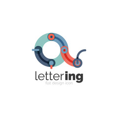 Linear business logo letter