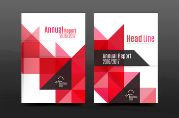 Colorful geometry design annual report a4 cover brochure template layout, magazine, flyer or leaflet booklet