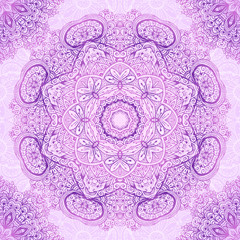 Pink vintage ornate seamless pattern tile