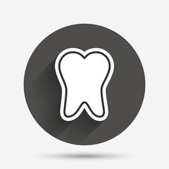 Tooth enamel protection sign icon. Dental care symbol.