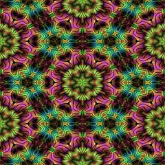 Abstract seamless green floral pattern for background - 119288914