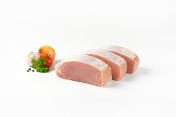 Raw pork loin