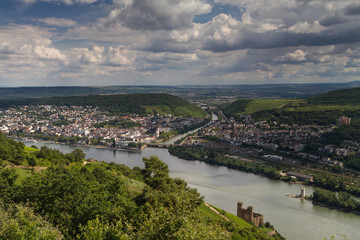 Fototapeta na wymiar Aussichtspunkt Rossel, Mittelrheintal, Hessen, Deutschland