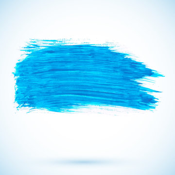 Blue paint texture vector stain
