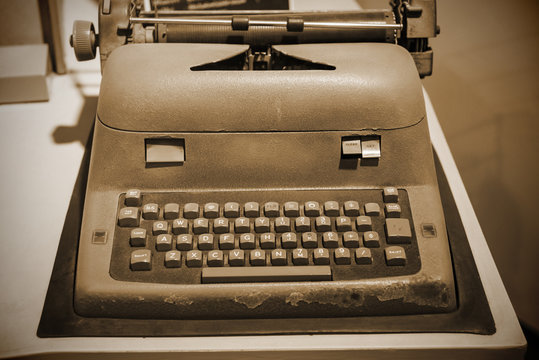 Typewriter Machine with sepia color