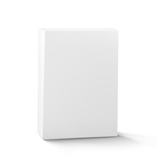Blank package box on white background. Vector illustration. Can be used for advertising, promo and etc.