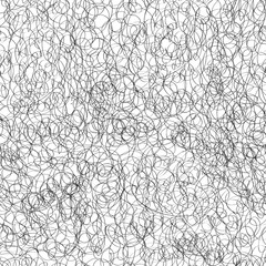 Abstract seamless pattern with messy doodle. Chaotic line texture. Tiled background