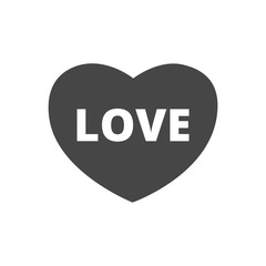 Love heart icon for web and mobile