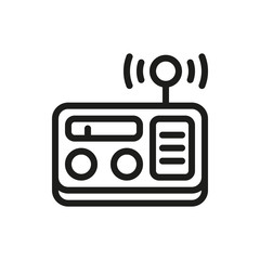 Radio Icon on white background