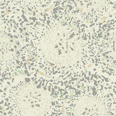 Chaotic blot sealess pattern. Ornamental floral dot texture with colorful flower petal spot.