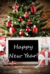 Obraz na płótnie Canvas Christmas Tree With Happy New Year
